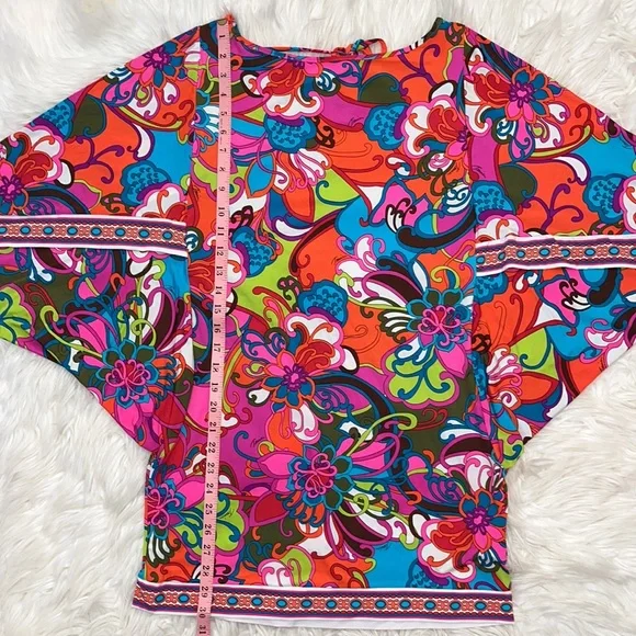 NWOT Trina Turk 'Fiji Flower' Swim Cover-Up Tunic Dress - Picture 6 of 13